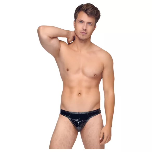 Black Level - tanga hombre clásico vinilo negro - M
