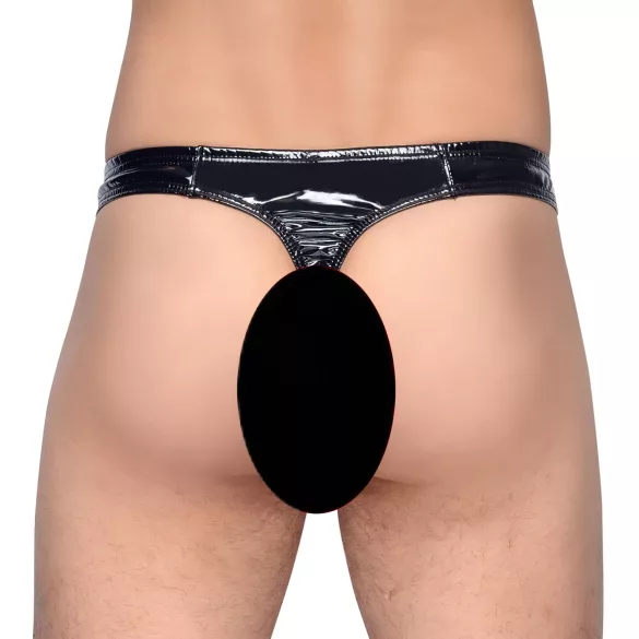 Black Level - tanga hombre clásico vinilo negro - M