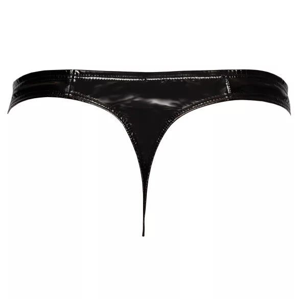 Black Level - tanga hombre clásico vinilo negro - M