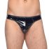 Black Level - tanga clásico de laca para hombre (negro) - L