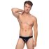 Black Level - tanga clásico de laca para hombre (negro) - L