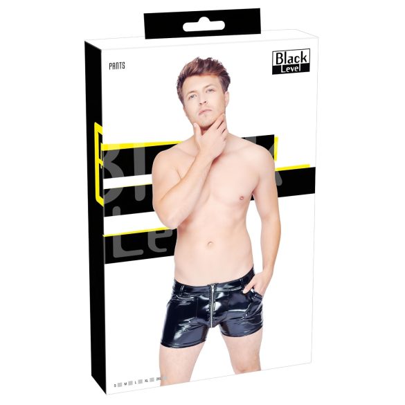 Black Level - short de laca con bolsillos laterales (negro) - M