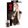 LATEX - Top corto con cremallera para mujer (negro) - S