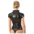 LATEX - Top corto con cremallera para mujer (negro) - 2XL