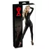 LATEX - mono largo mujer - manga larga - látex negro - XL