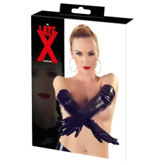 LATEX - guantes largos unisex - látex negro - M