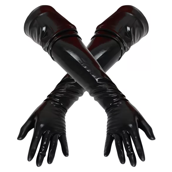 LATEX - guantes largos unisex - látex negro - L
