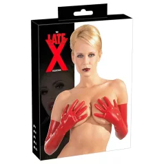 Guantes largos unisex de látex (rojos) - M