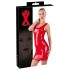 LATEX - Vestido mini de látex sin mangas (rojo) - M