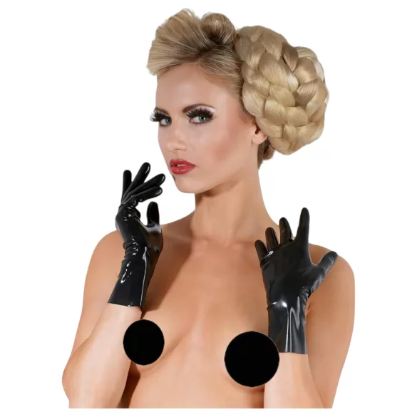 LATEX - guantes cortos unisex - negro