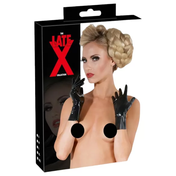 LATEX - guantes cortos unisex - negro - L