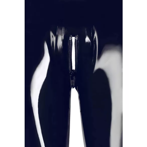 LATEX - leggings fetichistas con cremallera - negro - XL