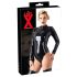 Body para mujer de manga larga de látex (negro)
