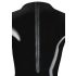 Body para mujer de manga larga de látex (negro) - L