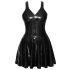 LATEX - Vestido corto con falda con volantes (negro)