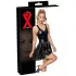 LATEX - Vestido corto con falda con volantes (negro) - M