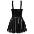 LATEX - Vestido corto con falda con volantes (negro) - M