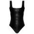LATEX - body de látex con cremallera completa (negro) - M