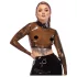 LATEX - top de látex transparente - color negro translúcido