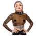LATEX - top de látex transparente - color negro translúcido