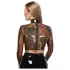 LATEX - top de látex transparente - color negro translúcido - M