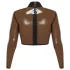 LATEX - top de látex transparente - color negro translúcido - M
