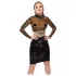 LATEX - top de látex transparente - color negro translúcido - L