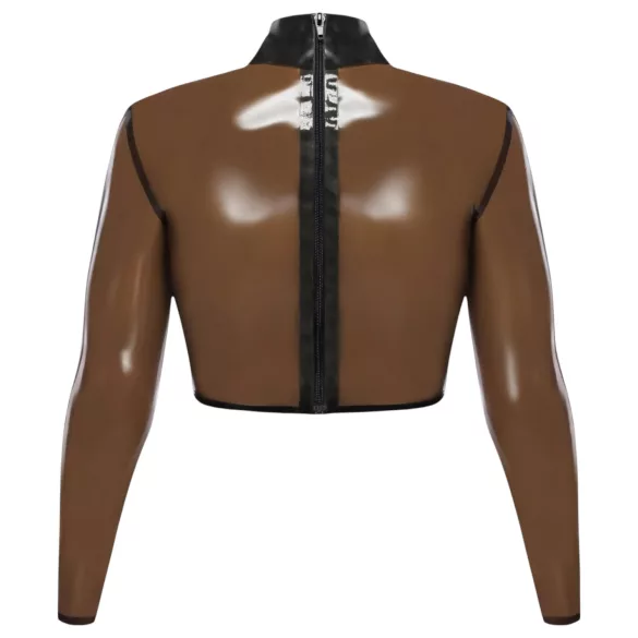 LATEX - top de látex transparente - color negro translúcido - L