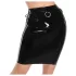 FALDA MIDI DE LÁTEX - negro - 2XL