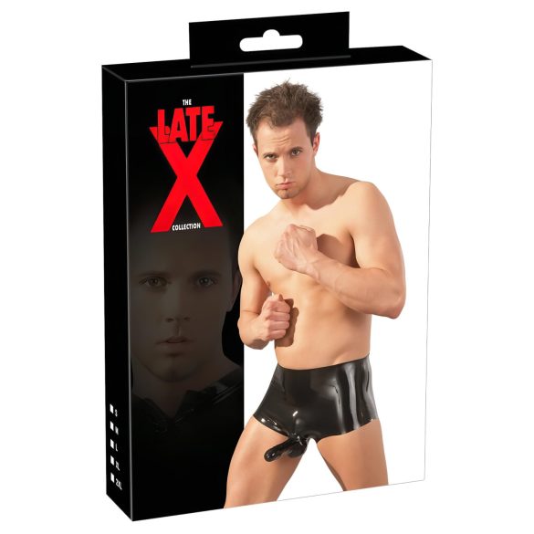 LATEX - bóxer + funda pene (negro)
