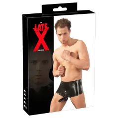 Boxer de látex + funda para pene (negro) - L/XL