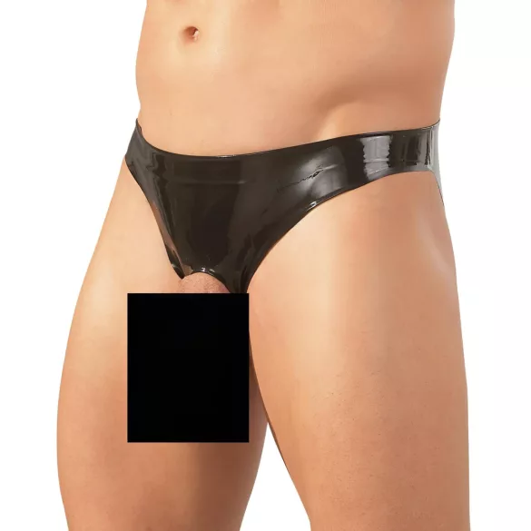LATEX - calzoncillo masculino - látex negro - talla S-L