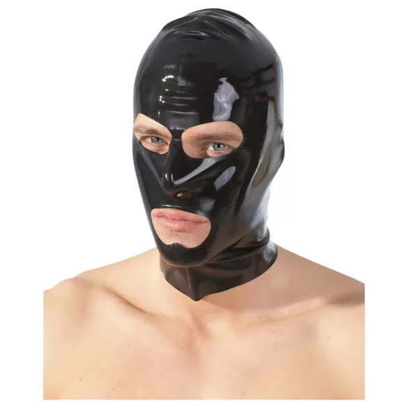 Máscara de succión de látex (negra)