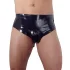 LATEX - calzoncillo masculino con dildo anal cónico interno - negro