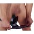 LÁTEX - Calzoncillo masculino con consolador anal cónico (negro) - M