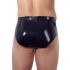 LÁTEX - Calzoncillo masculino con consolador anal cónico (negro) - M