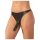 LÁTEX - ropa interior con consolador externo - negro (S-L)