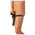 LATEX - braga con doble consolador interno y externo - negro (S-L)