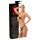 LÁTEX - Arnés exterior + 2 dildos internos - negro (Tallas S-L)