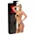 LATEX - braga con 2 consoladores internos - látex negro (S-L)