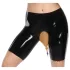 LATEX - Bragas de látex con abertura (negro)