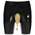 LATEX - Bragas de látex con abertura (negro)