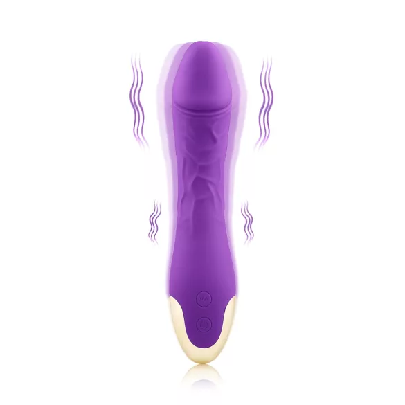 Mrow Real Lover - vibrador realista recargable e impermeable - silicona lila