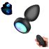 Mrow - Vibrador anal negro con luz y radio