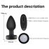 Mrow - Vibrador anal negro con luz y radio