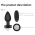 Mrow - vibrador anal con luz y control remoto - silicona negra