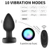Mrow - vibrador anal con luz y control remoto - silicona negra