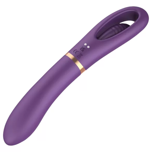 Funny Me Dual - vibrador 2 en 1 con lengua - recargable - lila