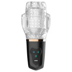   Funny Me Rocket Cup - masturbador succionador vibrador - transparente negro