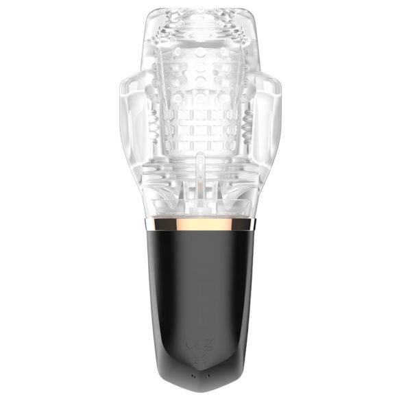 Funny Me Rocket Cup - masturbador succionador vibrador - transparente negro